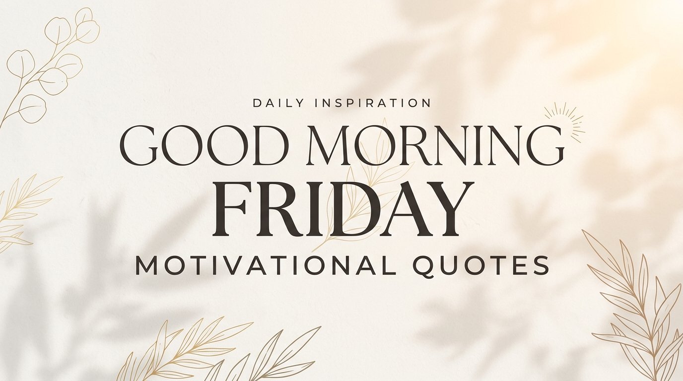 Good Morning Friday Motivational Quotes